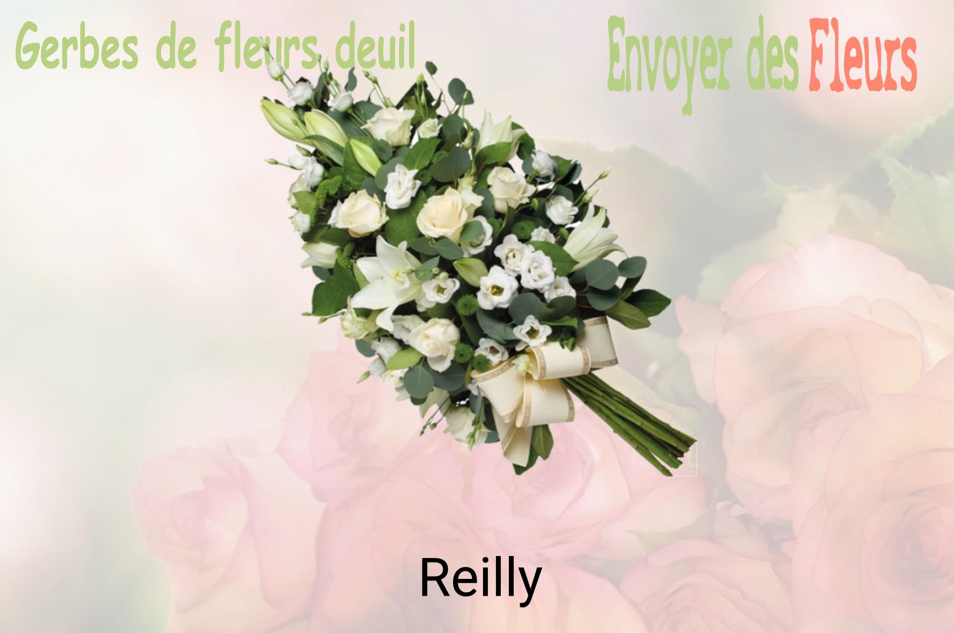 Gerbe de fleurs de deuil livrée à Reilly